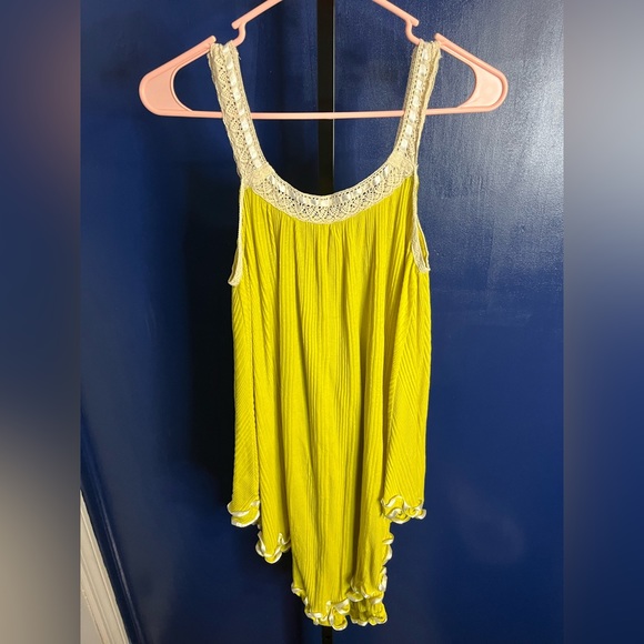 Free People Yellow Lace Dress Size Small - Picture 3 of 4